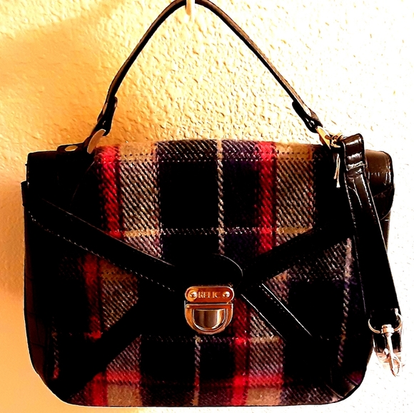 Relic By Fossil Purple/Pink Plaid Handbag Shoulder Bag NWOT - Picture 7 of 16